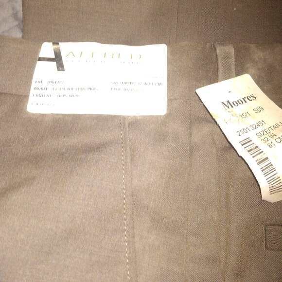 Alfred Sung Brown Wool Dress Pants - NWT - Picture 2 of 2